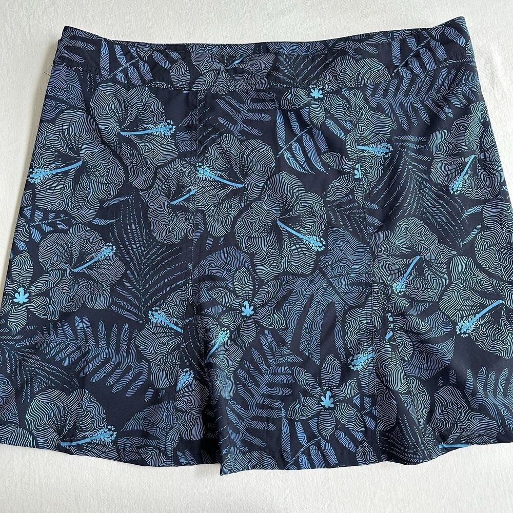 Rip Skirt Hawaii Maui Moonlight Floral Print  Length 1  Size XXL Blue Black - Picture 7 of 7